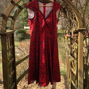 Pinup Couture Spanish Fan print Pinup Dress